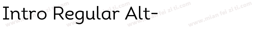 Intro Regular Alt字体转换